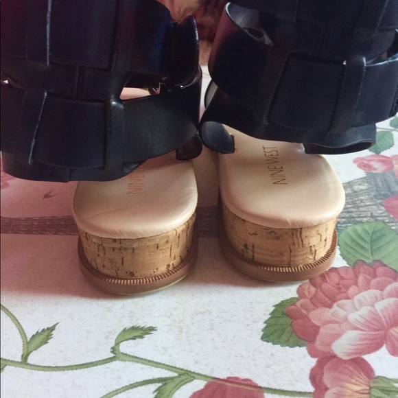 Nine West Navy Leather Sandals - Picture 4 of 4